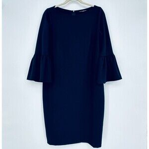 Pietro Brunelli Milano Womens Maternity Shift Dress Size L Navy Stretch Designer